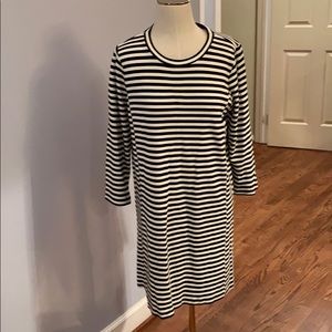 J Crew striped ponte dress size M!
